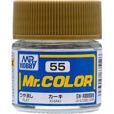 Mr Color 55 Flat Khaki 10ml Mr Hobby PAINT, BRUSHES & SUPPLIES