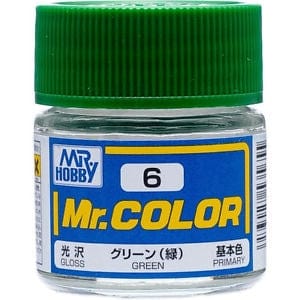 Mr Color 6 Gloss Green 10ml Mr Hobby PAINT, BRUSHES & SUPPLIES