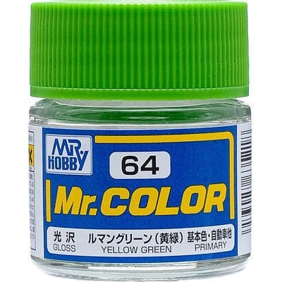 Mr Color 64 Gloss Yellow Green 10ml Mr Hobby PAINT, BRUSHES & SUPPLIES
