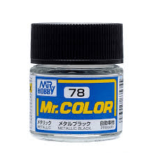 Mr Color 78 Metallic Black 10ml Mr Hobby PAINT, BRUSHES & SUPPLIES