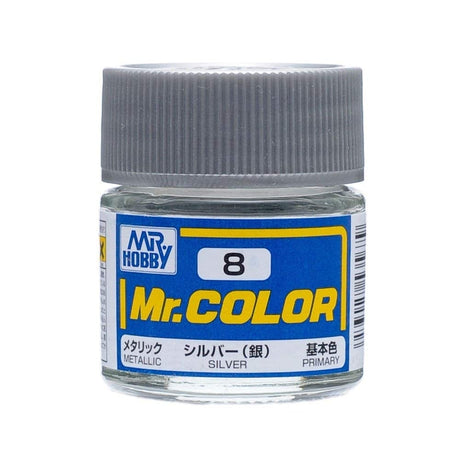 Mr Color 8 Metallic Silver 10ml Mr Hobby PAINT, BRUSHES & SUPPLIES