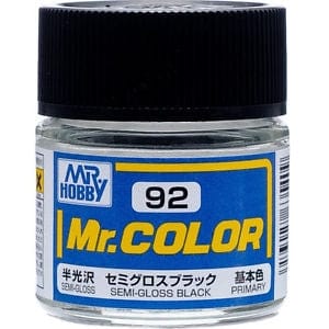 Mr Color 92 Semi Gloss Black 10ml Mr Hobby PAINT, BRUSHES & SUPPLIES