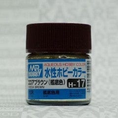 Mr Hobby Aqueous 17 Gloss Cocoa Brown 10ml Mr Hobby PAINT, BRUSHES & SUPPLIES