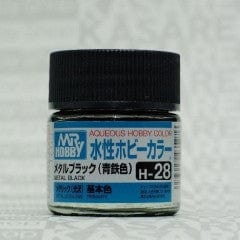 Mr Hobby Aqueous 28 Gloss Metallic Black 10ml Mr Hobby PAINT, BRUSHES & SUPPLIES