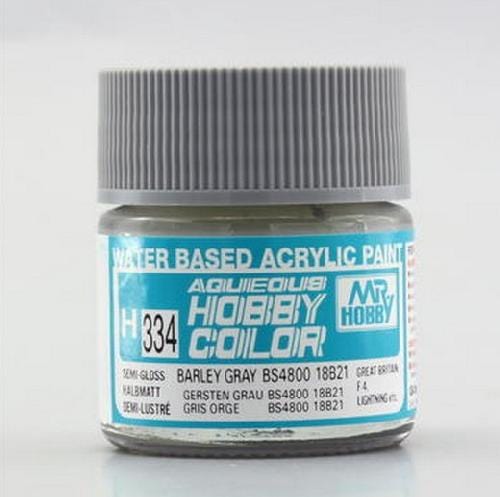 Mr Hobby Aqueous 334 Semi Gloss Barley Grey 10ml Mr Hobby PAINT, BRUSHES & SUPPLIES