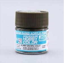 Mr Hobby Aqueous 421 Rlm81 Semi Gloss Brown Violet 10ml Mr Hobby PAINT, BRUSHES & SUPPLIES