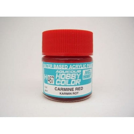 Mr Hobby Aqueous 467 Flat Carmine Red 10ml Mr Hobby PAINT, BRUSHES & SUPPLIES