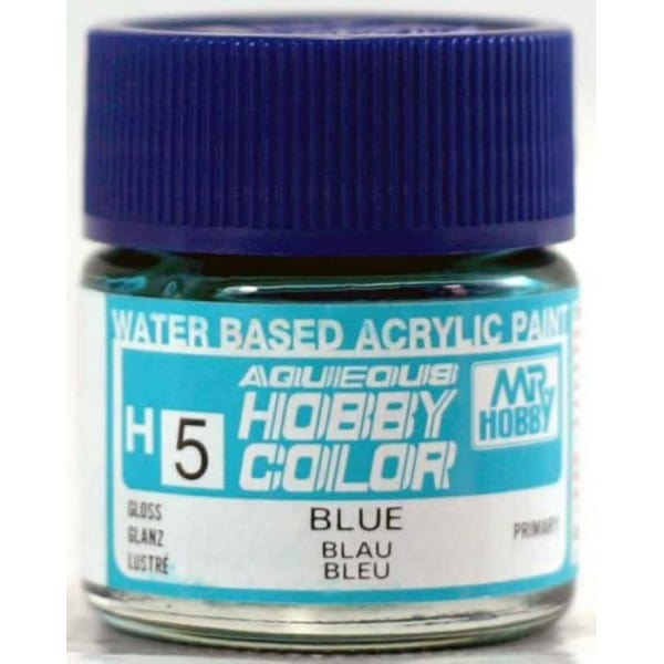Mr Hobby Aqueous 5 Gloss Blue 10ml Mr Hobby PAINT, BRUSHES & SUPPLIES