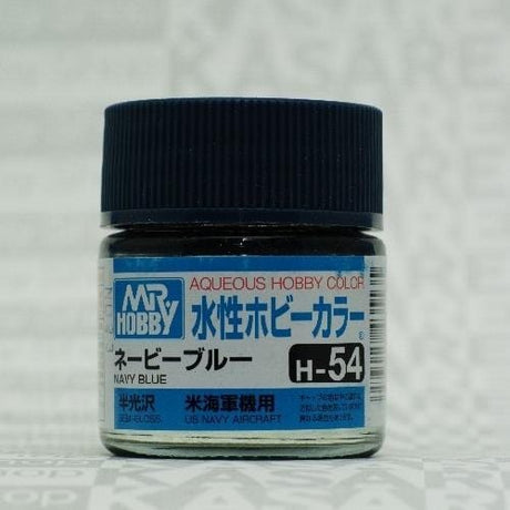 Mr Hobby Aqueous 54 Semi Gloss Navy Blue 10ml Mr Hobby PAINT, BRUSHES & SUPPLIES