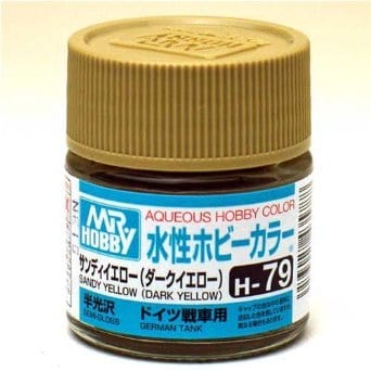 Mr Hobby Aqueous 79 Semi Gloss Sandy Yellow 10ml Mr Hobby PAINT, BRUSHES & SUPPLIES