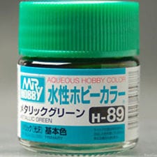 Mr Hobby Aqueous 89 Metallic Gloss Green 10ml Mr Hobby PAINT, BRUSHES & SUPPLIES