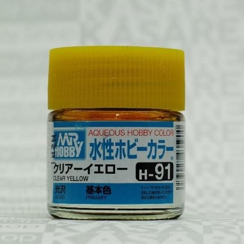 Mr Hobby Aqueous 91 Gloss Clear Yellow 10ml Mr Hobby PAINT, BRUSHES & SUPPLIES