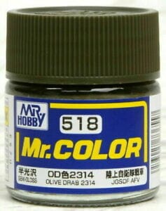Mr Hobby Mr Color Olive Drab 2314 10ml Mr Hobby PAINT, BRUSHES & SUPPLIES