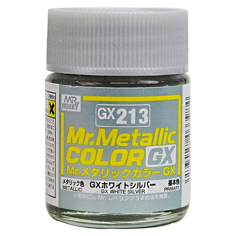 Mr Metallic Color GX213 White Silver Mr Hobby PAINT, BRUSHES & SUPPLIES