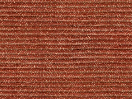 Noch 56610 HO 3D Cardboard Sheet 25x12.5cm Clinker Red - Hobbytech Toys