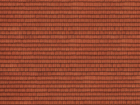 Noch 56670 HO 3D Cardboard Sheet 25x12.5cm Roof Tile Red - Hobbytech Toys