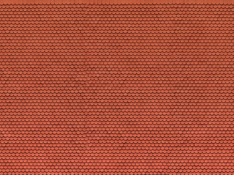Noch 56690 HO 3D Cardboard Sheet 25x12.5cm Plain Tile Red - Hobbytech Toys