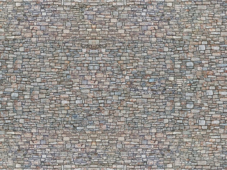 Noch 56940 N 3D Cardboard Sheet 25x12.5cm Quarrystone Wall Multi Coloured - Hobbytech Toys