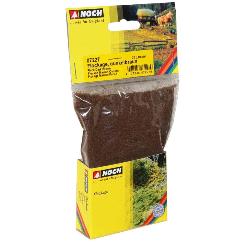 Noch 07227 Fine Flock Dark Brown Noch TRAINS - SCENERY