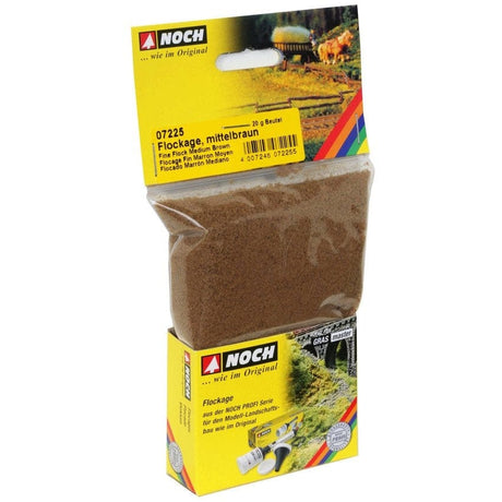 Noch 07225 Fine Flock Medium Brown Noch TRAINS - SCENERY