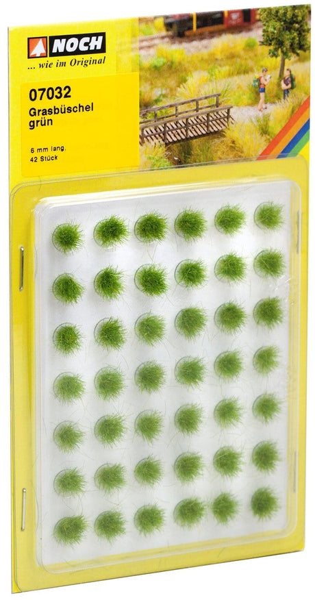Noch 07032 Grass Tufts Green 42pcs 6mm Noch TRAINS - SCENERY