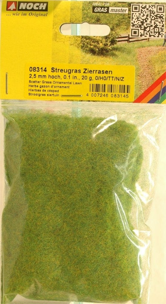 Noch 08314 Static Grass Ornamental Lawn 20G 2.5mm Noch TRAINS - SCENERY