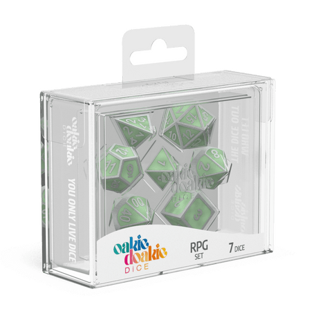 Oakie Doakie Dice RPG Set Metal Glow in the Dark - Druids Blaze (7) Oakie Doakie DUNGEONS & DRAGONS