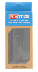 Peco LK12108 TT Scale Platform Brick Concrete Surface Kit - Hobbytech Toys