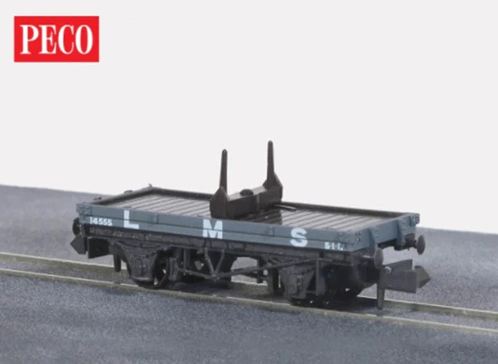 Peco NR39M N Bolster Wagons LMS Bauxite(2) - Hobbytech Toys