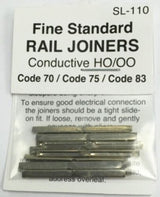 Peco SL-110 Metal Rail Joiner Code 70/75/83 (12 Pairs) - Hobbytech Toys