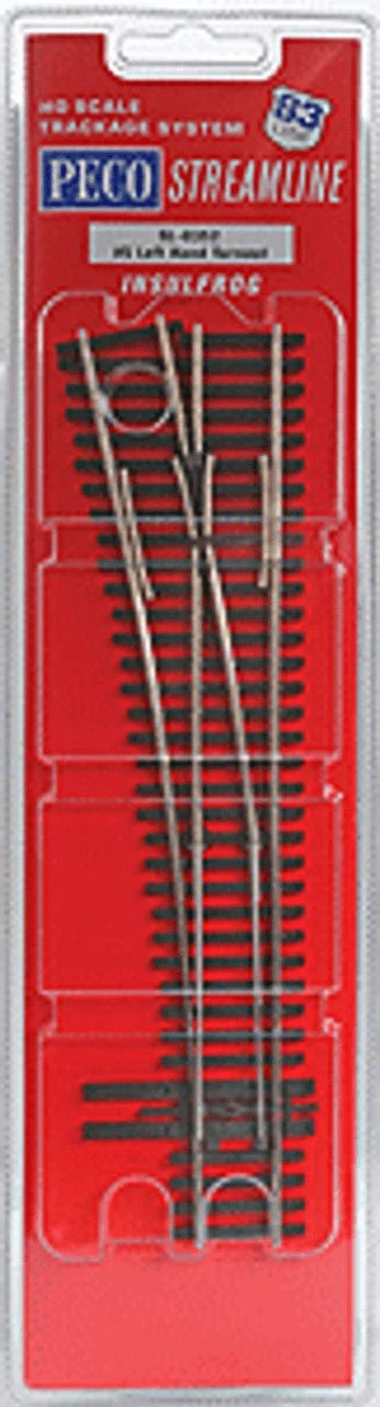 Peco SL-8352 HO Code 83 #5 Left Hand Insulfrog Point - Hobbytech Toys