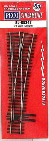 Peco SL-E8348 HO Code 83 #4 Wye Electrofrog Point - Hobbytech Toys