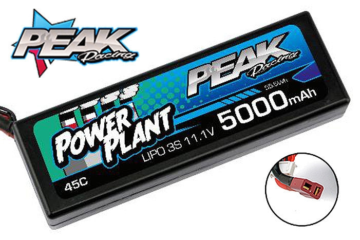 Peak Racing 5000mah 3S 11.1v 45C Hard Case Lipo Battery Deans Peak Racing BATTERIES & CHARGERS