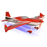 Sleek red and gray RC plane model, the Phoenix Model Extra 260 35Cc ARF Kit, featuring a powerful 35cc engine and aerodynamic design for high-performance remote-controlled flight.