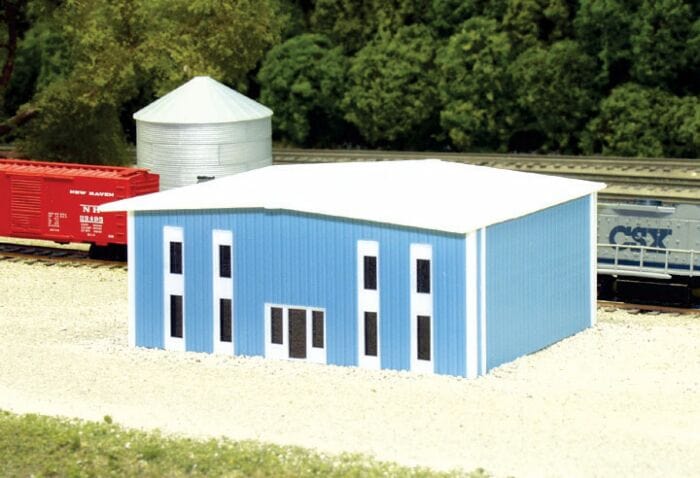 Pikestuff N Two-Story Modern Office Building - 50ft x 40ft (blue) - Hobbytech Toys
