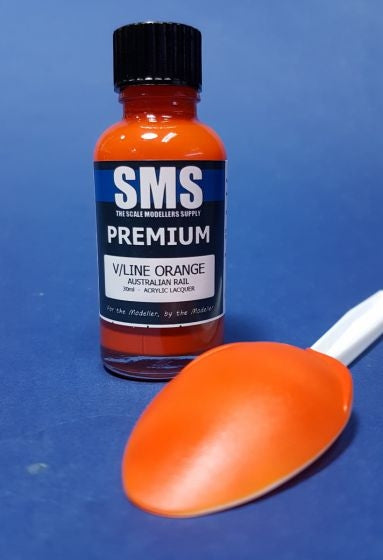 SMS PL110 Premium Acrylic Lacquer V/Line Orange Australian Rail 30ml Scale Modellers Supply PAINT, BRUSHES & SUPPLIES