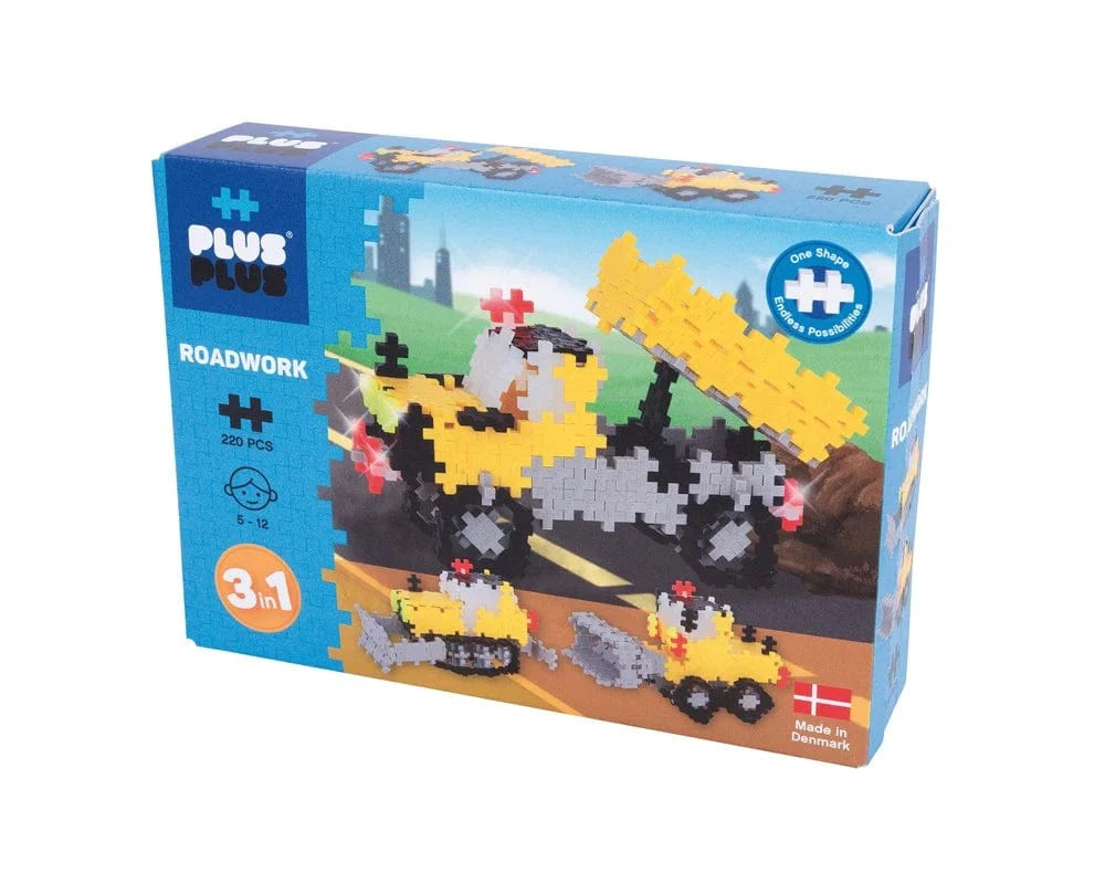 Plus-Plus - Basic - 3 in 1 - Road Work - 220 pcs - Hobbytech Toys