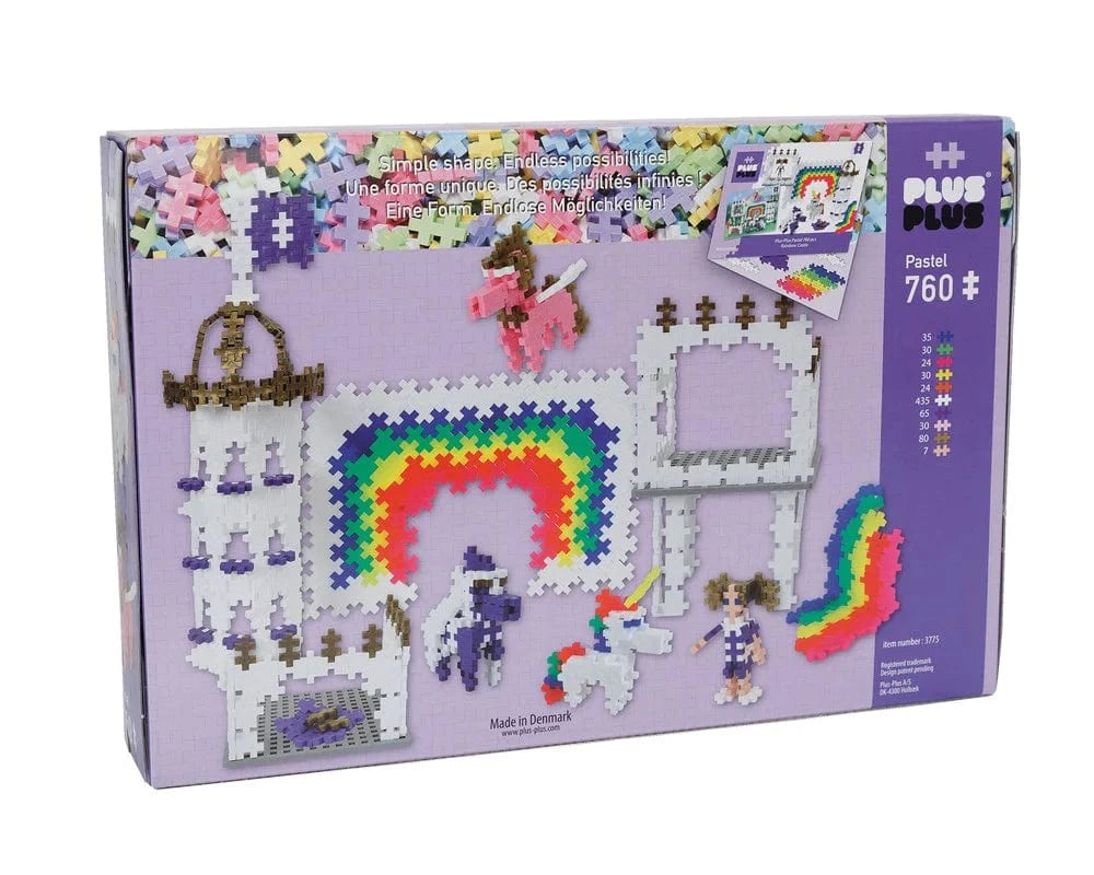Plus-Plus - Pastel Rainbow Castle - 760 pcs - Hobbytech Toys