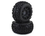 Proline Badlands 3.8in Tyres Mounted on Raid 8x32 17mm MT Wheels, F/R, PR1178-10 - Hobbytech Toys