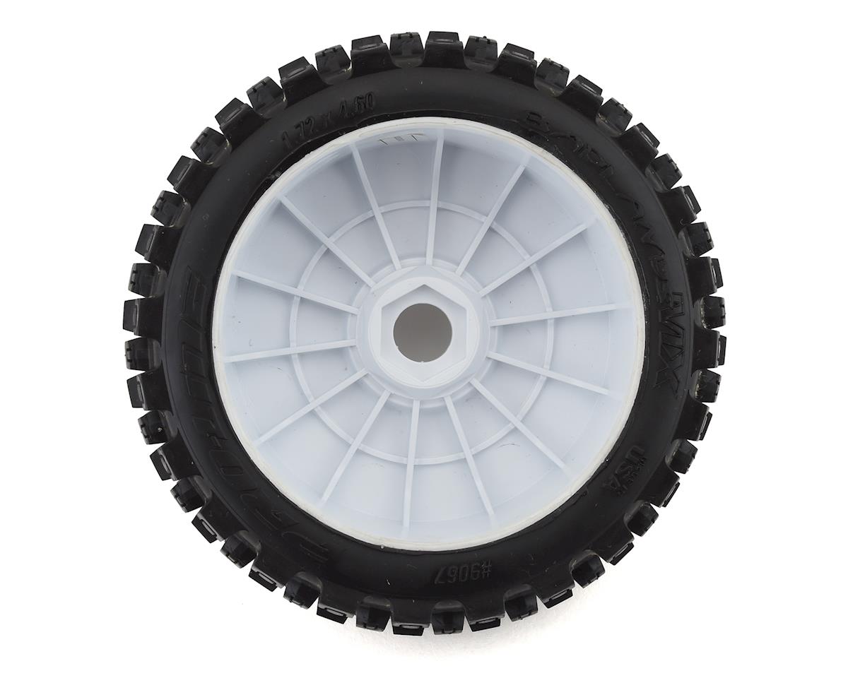 Proline Badlands MX M2 1/8 Buggy Tyres Mounted on White Wheels, F/R, PR9067-31 - Hobbytech Toys