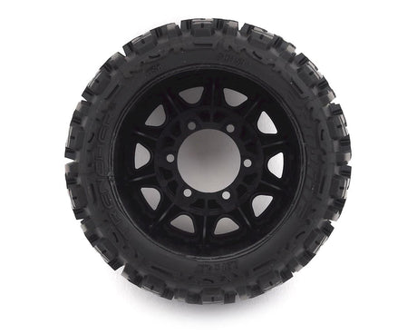 Proline Trencher LP 2.8in Tyres Mounted on Raid Black 6x30 Wheels, F/R, PR10159-10 - Hobbytech Toys