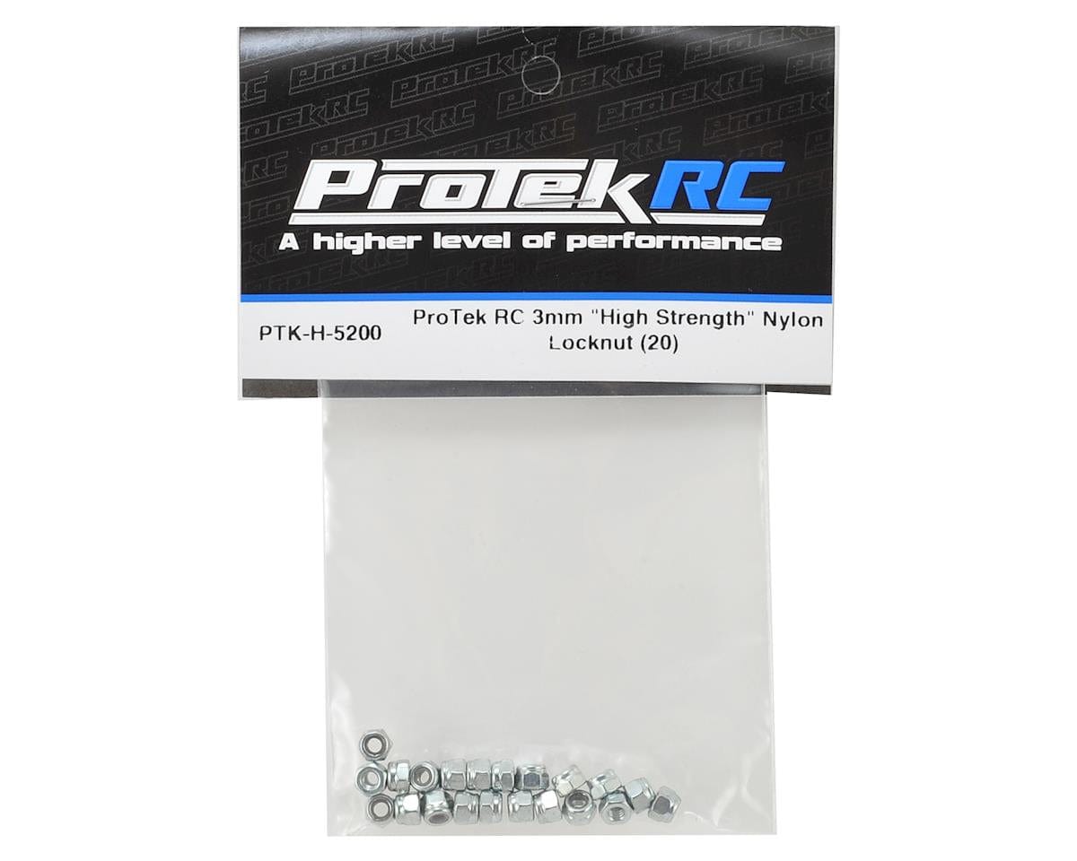 ProTek RC 3mm "High Strength" Nylon Locknut (20) - Hobbytech Toys
