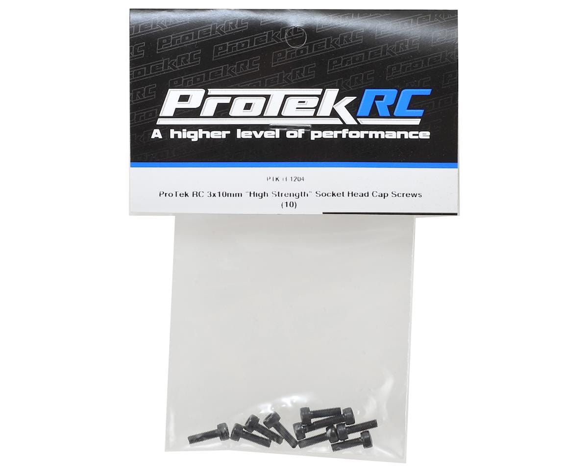 ProTek RC 3x10mm "High Strength" Socket Head Cap Screws (10) - Hobbytech Toys