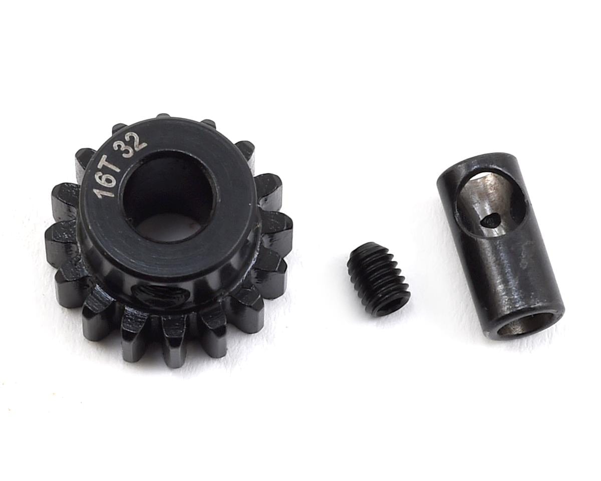 ProTek RC Steel 32P Pinion Gear w/3.17mm Reducer Sleeve (Mod .8) (5mm Bore) (16T) - Hobbytech Toys