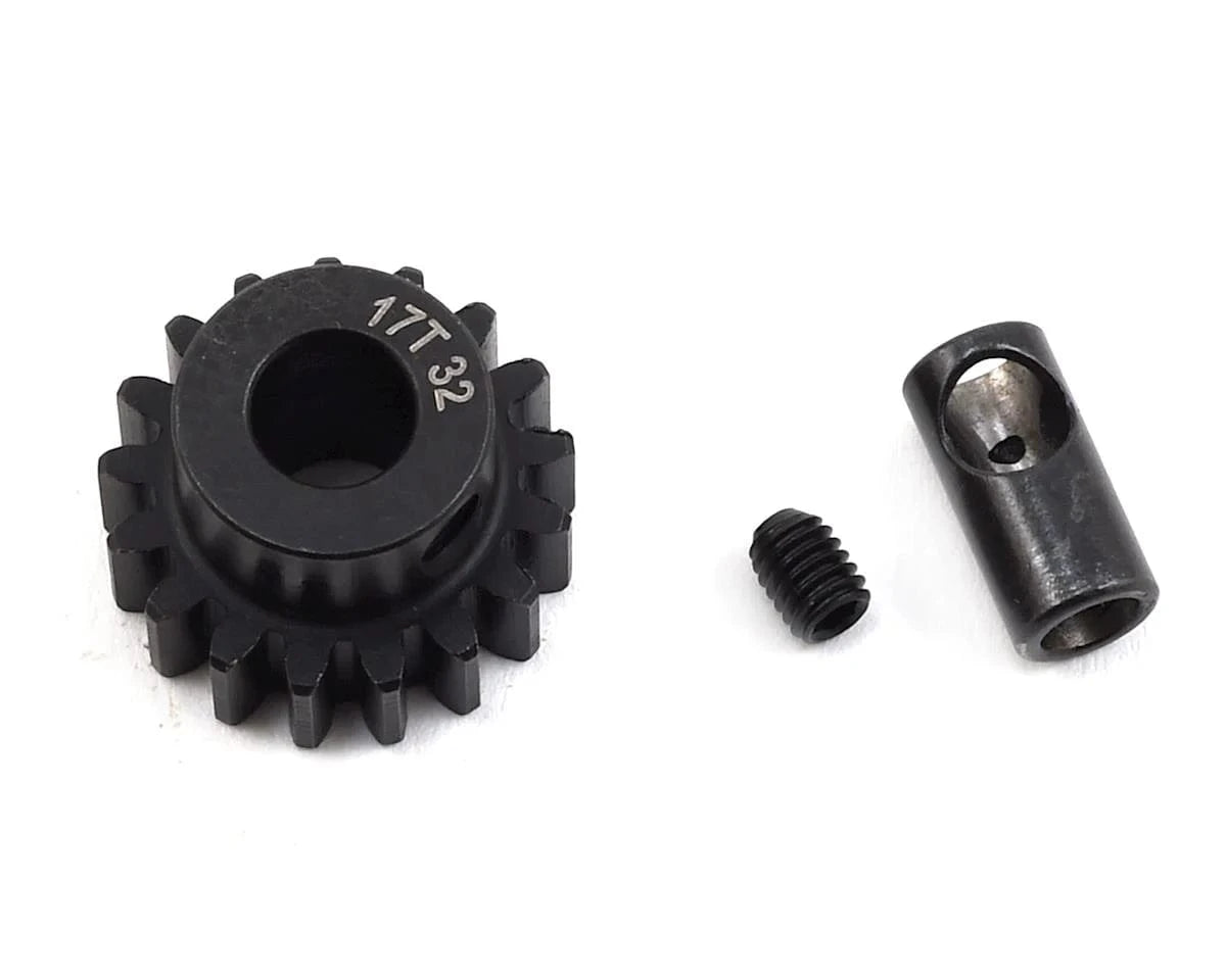 ProTek RC Steel 32P Pinion Gear w/3.17mm Reducer Sleeve (Mod .8) (5mm Bore) (17T) - Hobbytech Toys