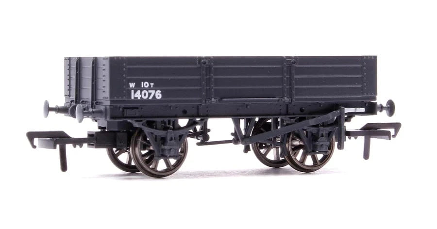 Rapido 925008 OO Gauge No. W14076, GWR Grey (BR lettering) Four Plank Open Wagon - Hobbytech Toys