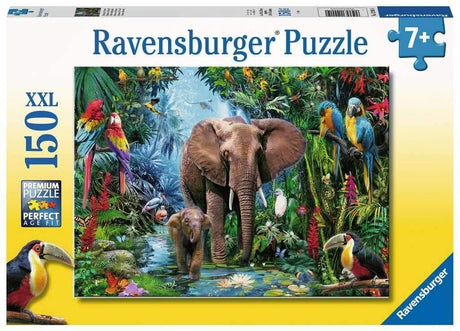 Ravensburger 12901-0 Elephants at the Oasis Puzzle 150pc - Hobbytech Toys