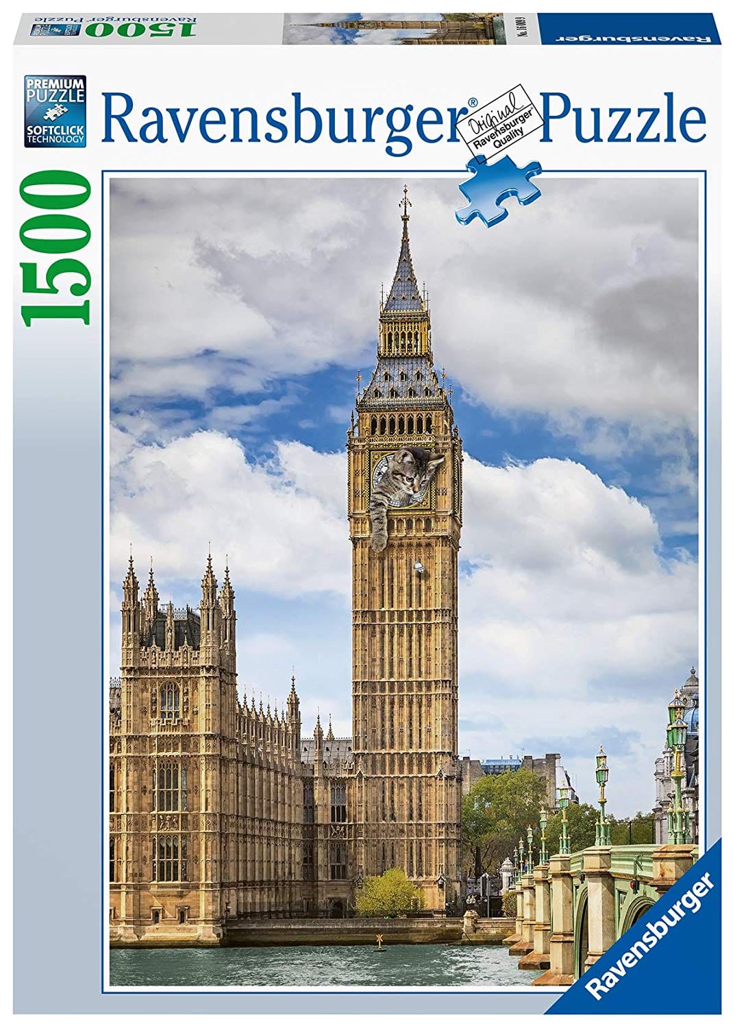 Ravensburger Funny Cat on Big Ben Puzzle 1500pcs Ravensburger PUZZLES