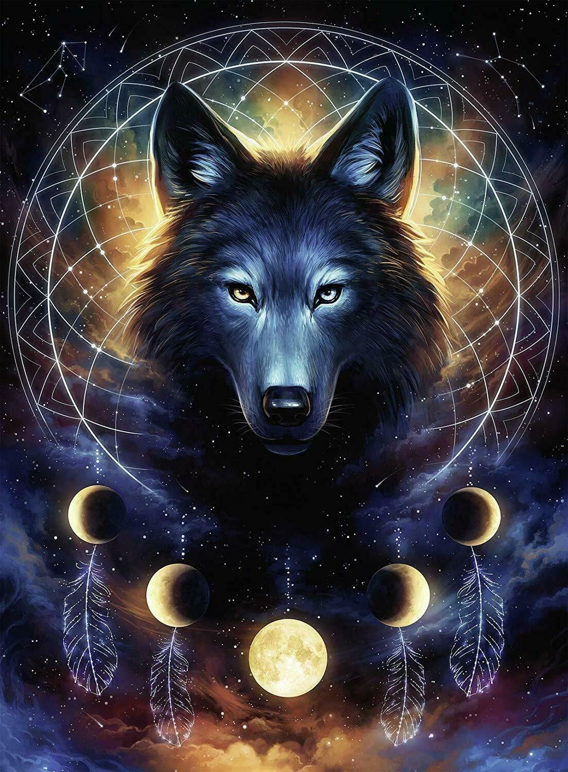 Ravensburger Lunar Wolf Puzzle 500pc Ravensburger PUZZLES
