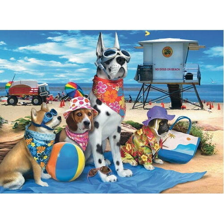 Ravensburger 10526-7 No Dogs on the Beach Puzzle 100pc - Hobbytech Toys